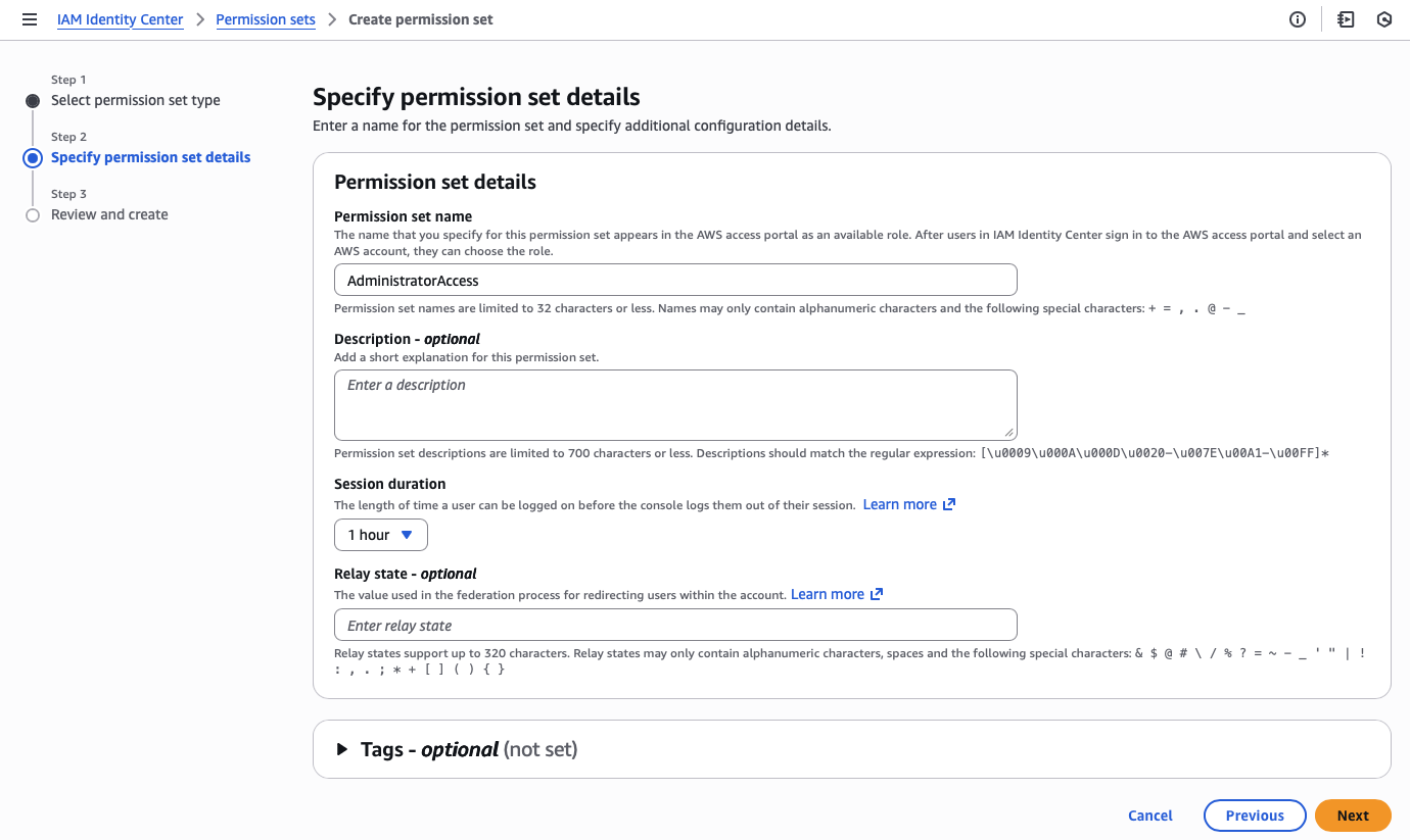 create permission set