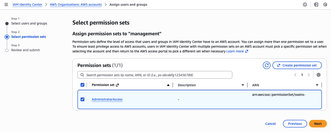 assign account permmissions